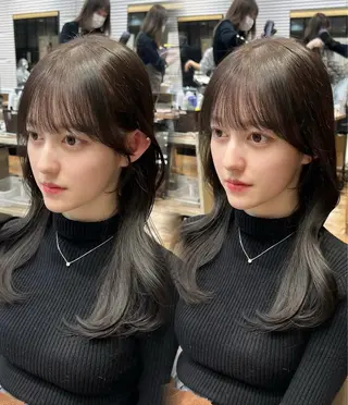 セミロング 🧡くびれヘア/前髪 顔周り🧡久原結衣のヘアスタイル