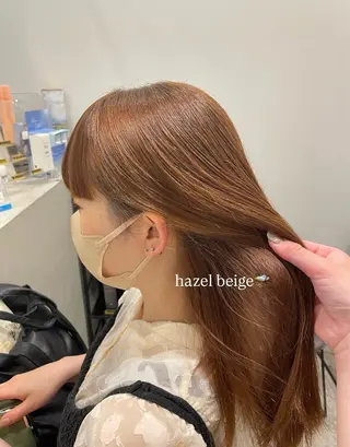 セミロング ブリーチカラー/ 細川はるかのヘアスタイル