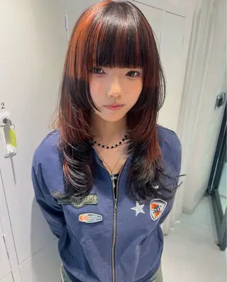 ロング ブリーチ/ウルフ ハッシュカット/石山のヘアスタイル