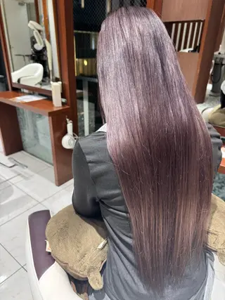 ロング カラー 松永 果菜のヘアスタイル