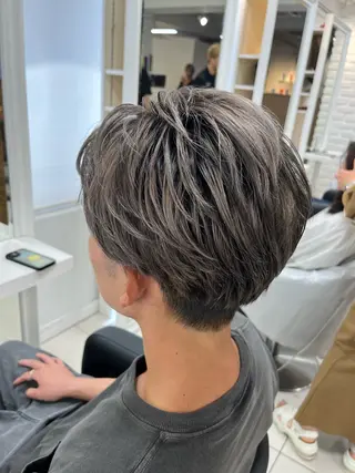 ショート カラー メンズ 【センターパート/ マッシュ】ryokaのヘアスタイル