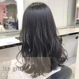 ロング カラー EMIL/上野駅近 /ブリーチ縮毛矯正のヘアスタイル