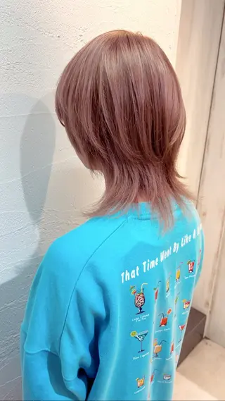 ミディアム メンズ ウルフカット 🐹朝日🐹のヘアスタイル