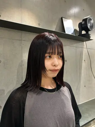 ミディアム カラー ヘアアレンジ ボブ艶モテカラー🫧 カリンのヘアスタイル