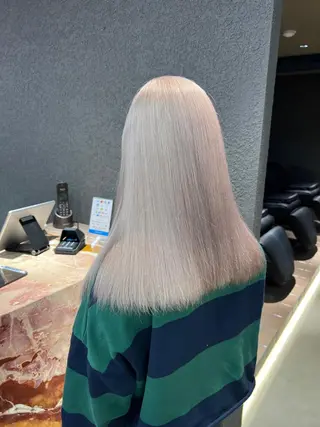 セミロング カラー 紬/enne/ブリー チ/ハイトーンのヘアスタイル