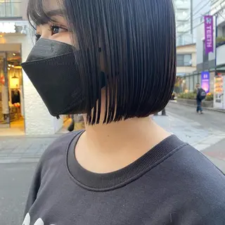 ショート カラー センターパート/ 暖色カラーayuのヘアスタイル