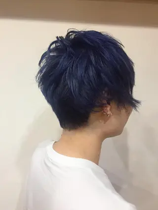 ショート カラー メンズ カラー特化サロン大阪 ルービック江坂/新城のヘアスタイル