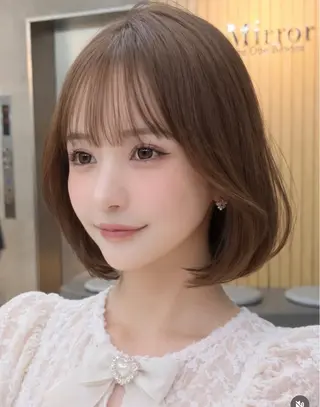 ショート カラー 木元 瑛✂︎ボブのヘアスタイル