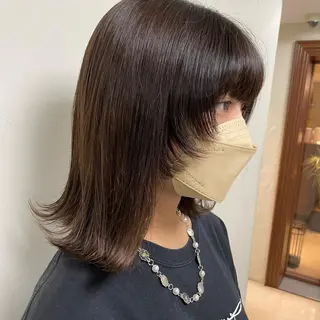 ミディアム カラー ヘアアレンジ maoブリーチ無し 似合わせカラーのヘアスタイル