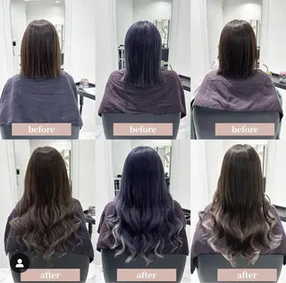 ヘアアレンジ カラーとエクステ 🌟エクステのヘアスタイル