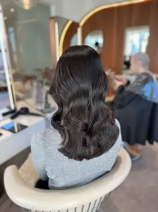 セミロング カラー 韓国レイヤー🇰🇷 韓国研修◎渋谷カイトのヘアスタイル