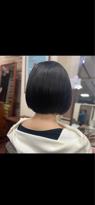 ショート ミニボブ/カット モデル/渋谷/ 宍戸のヘアスタイル