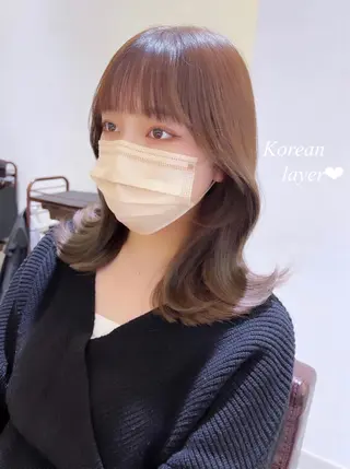 セミロング カラー 韓国ヘア×髪質改善 /yoshikaのヘアスタイル