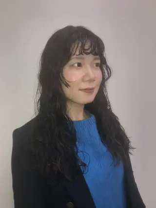 ロング パーマ runa/パーマ /ワンカラーモデルのヘアスタイル