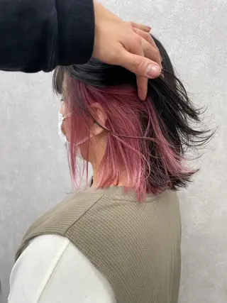 セミロング カラー パーマ ヘアアレンジ メンズ マツエク・マツパ ネイル キッズ アイブロウ カラーソムリエ認定 茶屋町Eir岩本のヘアスタイル