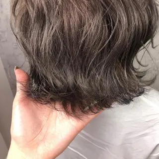 ミディアム カラー ベージュ/インナー カラー🤍Rieのヘアスタイル