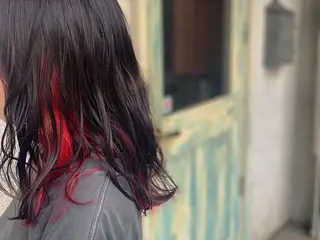 ミディアム カラー イケダ ハルカのヘアスタイル