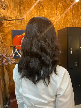 セミロング カラー ヘアアレンジ メンズ ネイル マツエク・マツパ アイブロウ chapter問屋町 💘小室明華のヘアスタイル