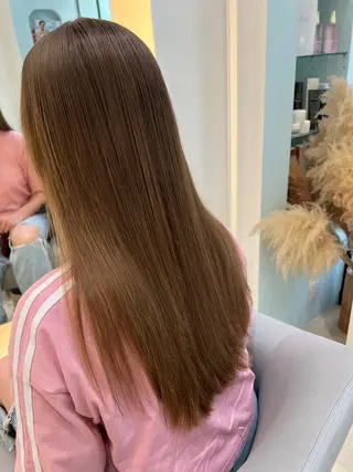 ミディアム カラー パーマ 堀井 凌平のヘアスタイル