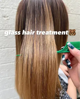 ミディアム 暖色カラー/レイヤー カット/Yunaのヘアスタイル