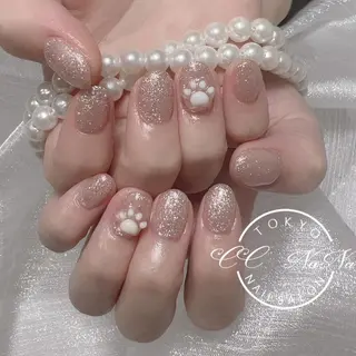 ネイル 韓国風ワンホンネイル パラジェル🩵roのネイルデザイン