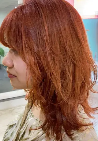 ミディアム 韓国レイヤー/透明感 カラー🦋mioのヘアスタイル