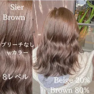 ミディアム カラー 川越 輝梨奈のヘアスタイル