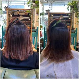 ミディアム パーマ BRITS 渡辺 菜々子のヘアスタイル