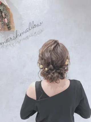 セミロング ヘアアレンジ Takagi Nanamiのヘアスタイル