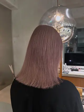 ミディアム カラー 馬場 菜乃夏のヘアスタイル