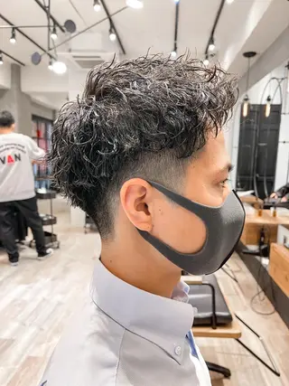 ショート パーマ メンズ amie高崎所属・高崎メンズパーマ 髪質改善TAKEのヘアスタイル