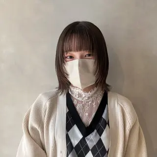 ミディアム ボブ/ベージュ/ パーマ🪿近森ゆいのヘアスタイル