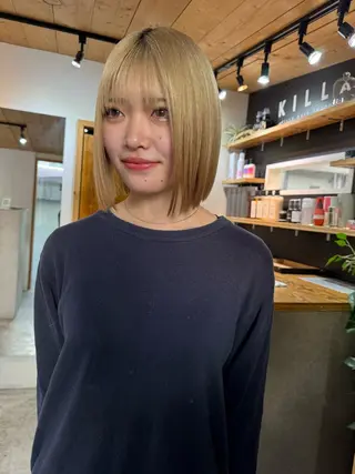 カラー Rico / bob/グレージュのヘアスタイル