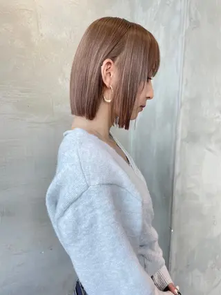 ショート カラー 渋谷/レイヤーボブ・ 韓国ボブ特化/楓のヘアスタイル