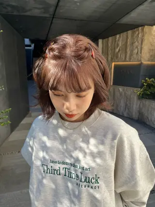 ショート 顔周りカット/アレン ジ/カラー小野寺紗良のヘアスタイル