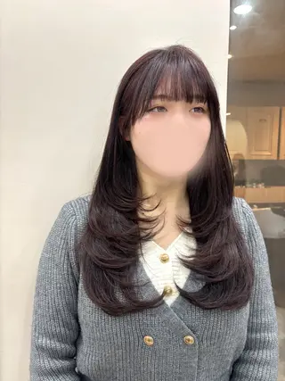 ロング コトネ🫧 韓国風レイヤーカットのヘアスタイル