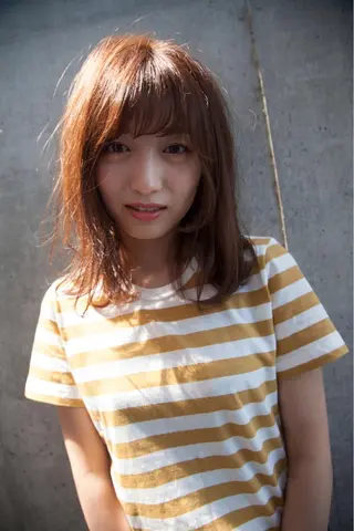 セミロング 店長/mao/ 前髪/顔周りカットのヘアスタイル