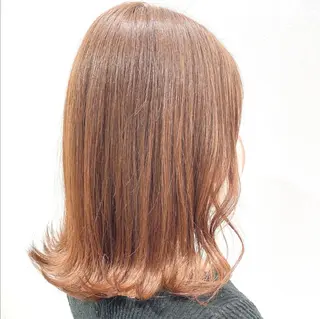 セミロング カラー 🤍💕ブリーチカラ ーAyaka💕🤍のヘアスタイル