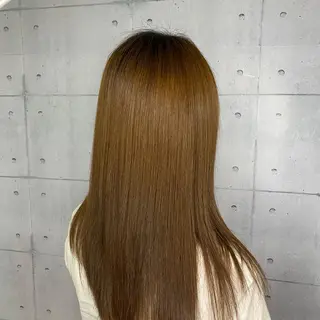 ロング パーマ 髪質改善× ハイライト溝江のヘアスタイル