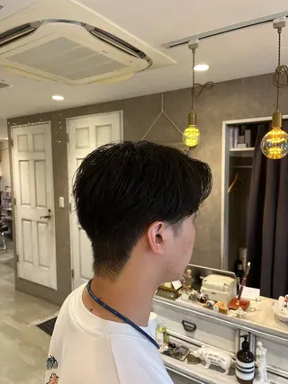 ショート メンズ Lamp所属・🌀メンズパーマ🌀 🐏丸山祐宇🐏のヘアスタイル