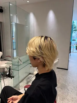 ショート カラー メンズ LOUIMADNA栄所属・新規指名比率No.1 メンズパーマ/二村のヘアスタイル