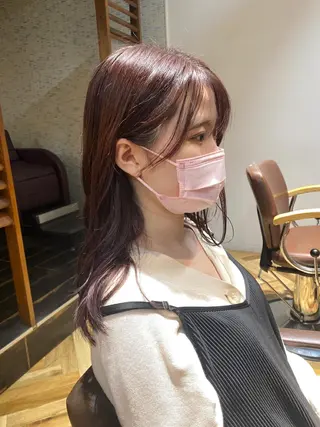 ミディアム カラー 美髪改善・ブリーチ tadasuke⭐️のヘアスタイル