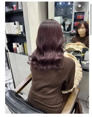 セミロング 濱川響太レディース カットモデルのヘアスタイル