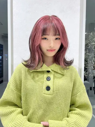 カラー nehus nagaoka所属・🖤複雑履歴ブリーチ Mizuki 🖤のヘアスタイル