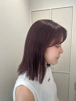 ミディアム カラー 透明感/ベージュ /kazui🐈のヘアスタイル