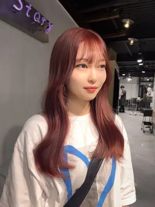 ロング MEI🎀垢抜けカラ ー🎀韓国styleのヘアスタイル