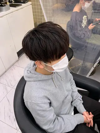 ショート カラー パーマ メンズ アイブロウ トレンド/レイヤー うる艶🪞CANDYのヘアスタイル