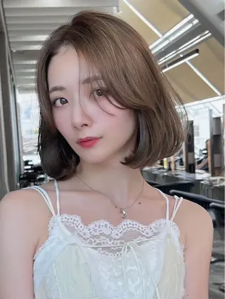 ミディアム カラー はるか/ヘアアレンジ ブリーチなしカラー♡のヘアスタイル