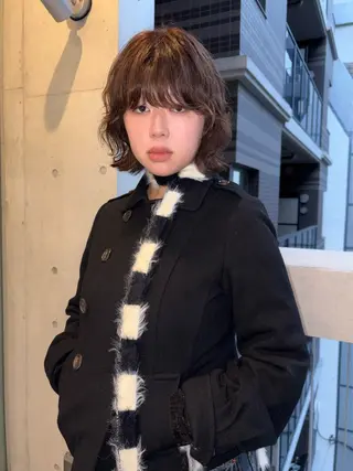 ミディアム sliver renのヘアスタイル