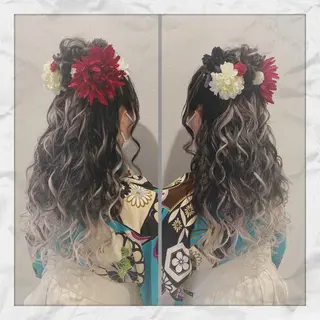 ロング ヘアアレンジ ヘアセット/着付け 𓇼 松本 夏美𓇼のヘアスタイル